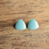 sky blue 1980's metal triangle earrings